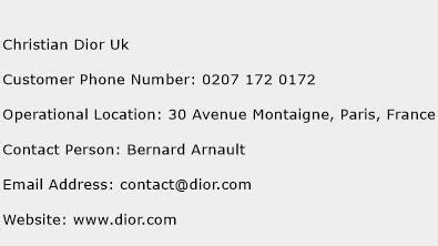 contact dior customer service